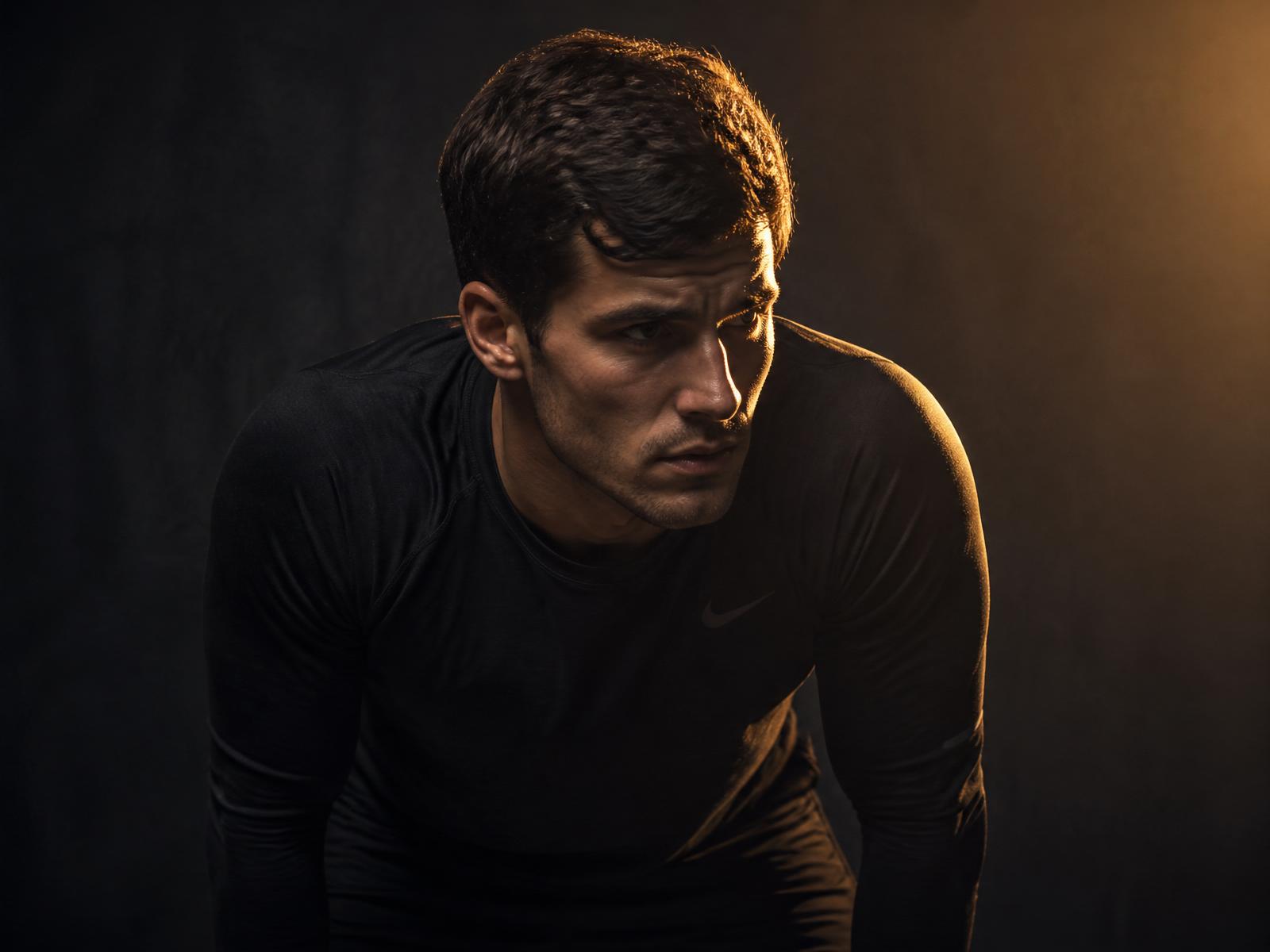 Focused athlete